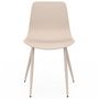 Voir la diapositive 3 : ID MARKET Lot de 6 chaises en polypropylène KIARA beige avec pieds en métal