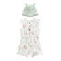 Voir la diapositive 1 : Petit Béguin Combishort bébé + chapeau en gaze de coton Arya