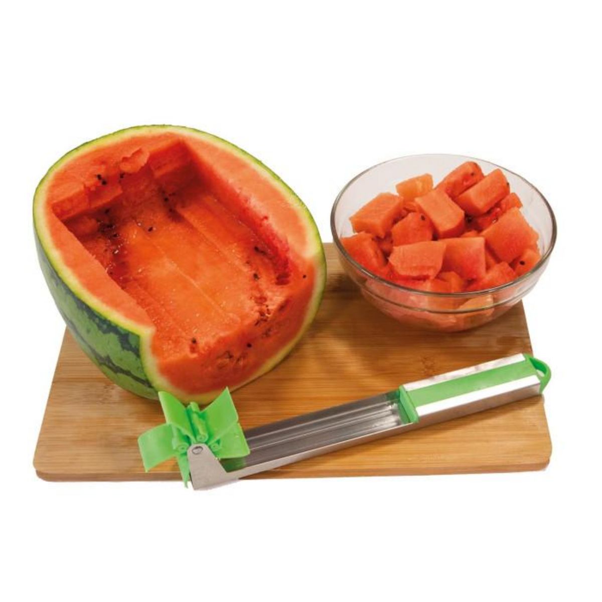 Paris Prix Découpe Pastèque Inox  Moulinet  29cm Vert