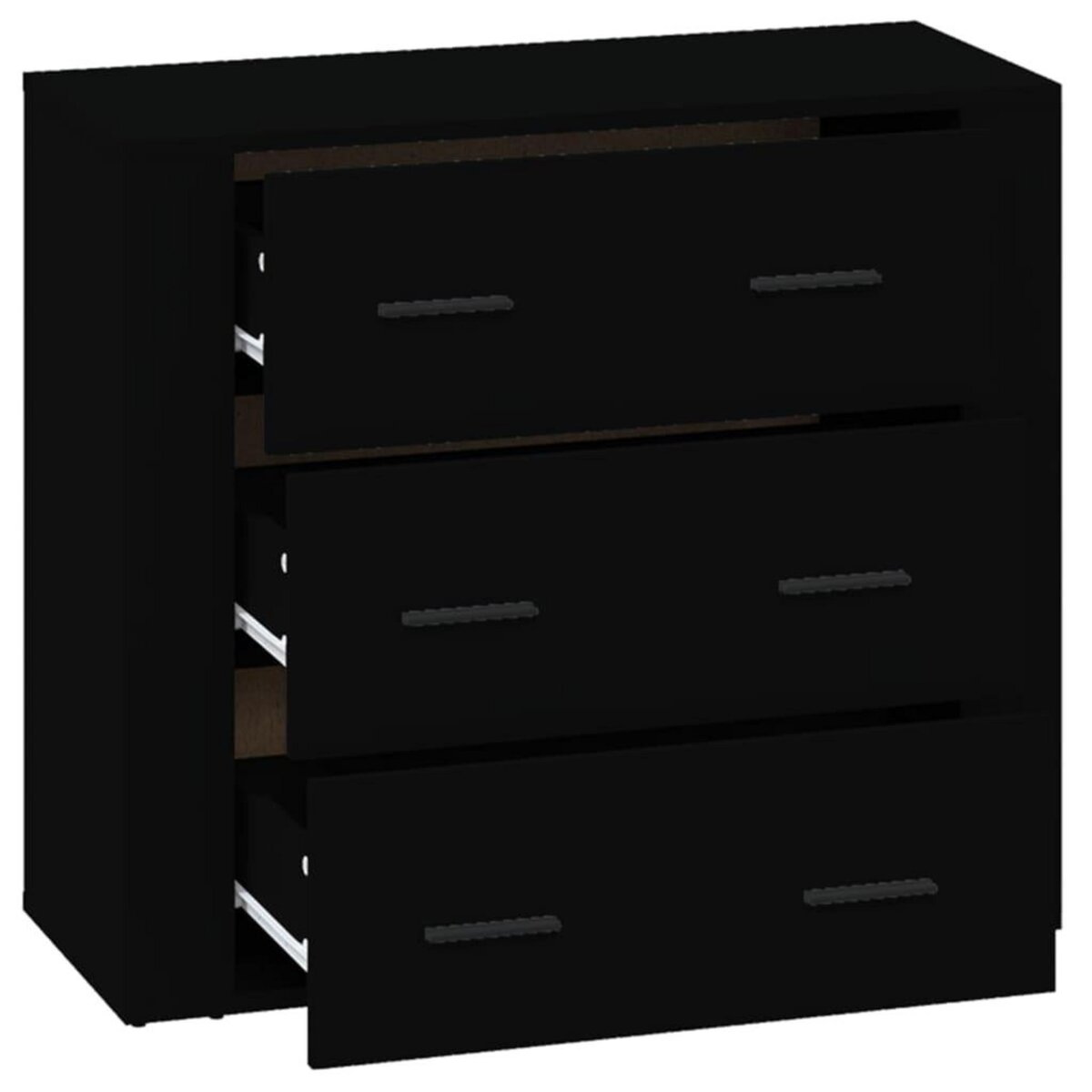 VIDAXL Buffet Noir 80x33x70 cm Bois d'ingenierie