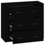 Voir la diapositive 4 : VIDAXL Buffet Noir 80x33x70 cm Bois d'ingenierie