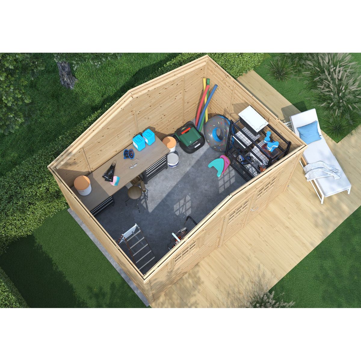 Forest Style Abri de jardin bois - 10,9m² - SHELTY