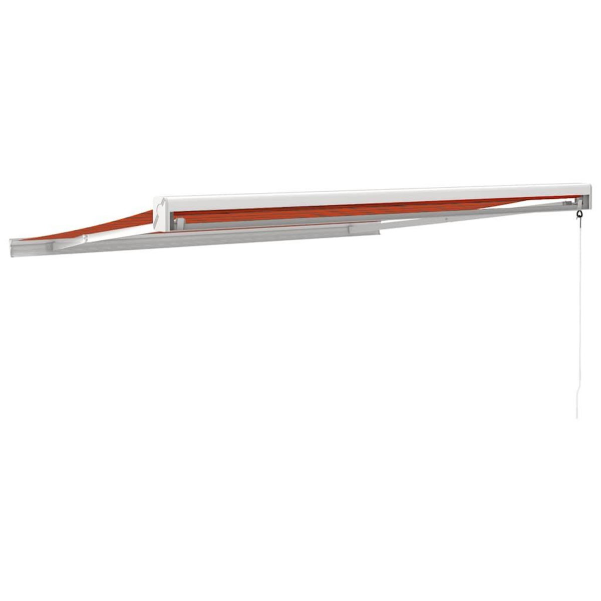 VIDAXL Auvent retractable orange et marron 3,5x2,5m tissu et aluminium