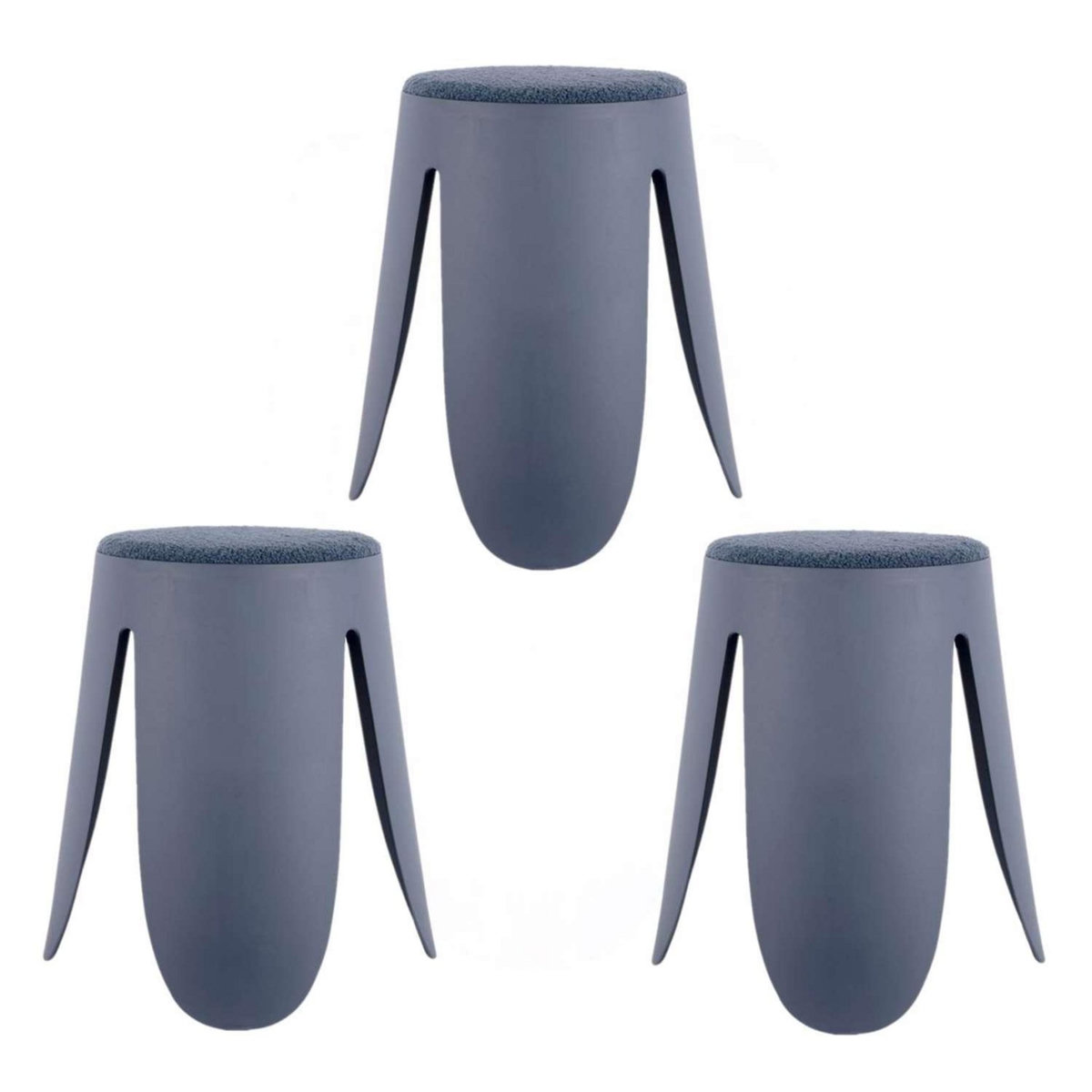 Leitmotiv Lot de 3 tabourets Keystone