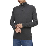 Jack & Jones Pull 1/2 Zip e Jack & Jones Knit Half. Coloris disponibles : Gris