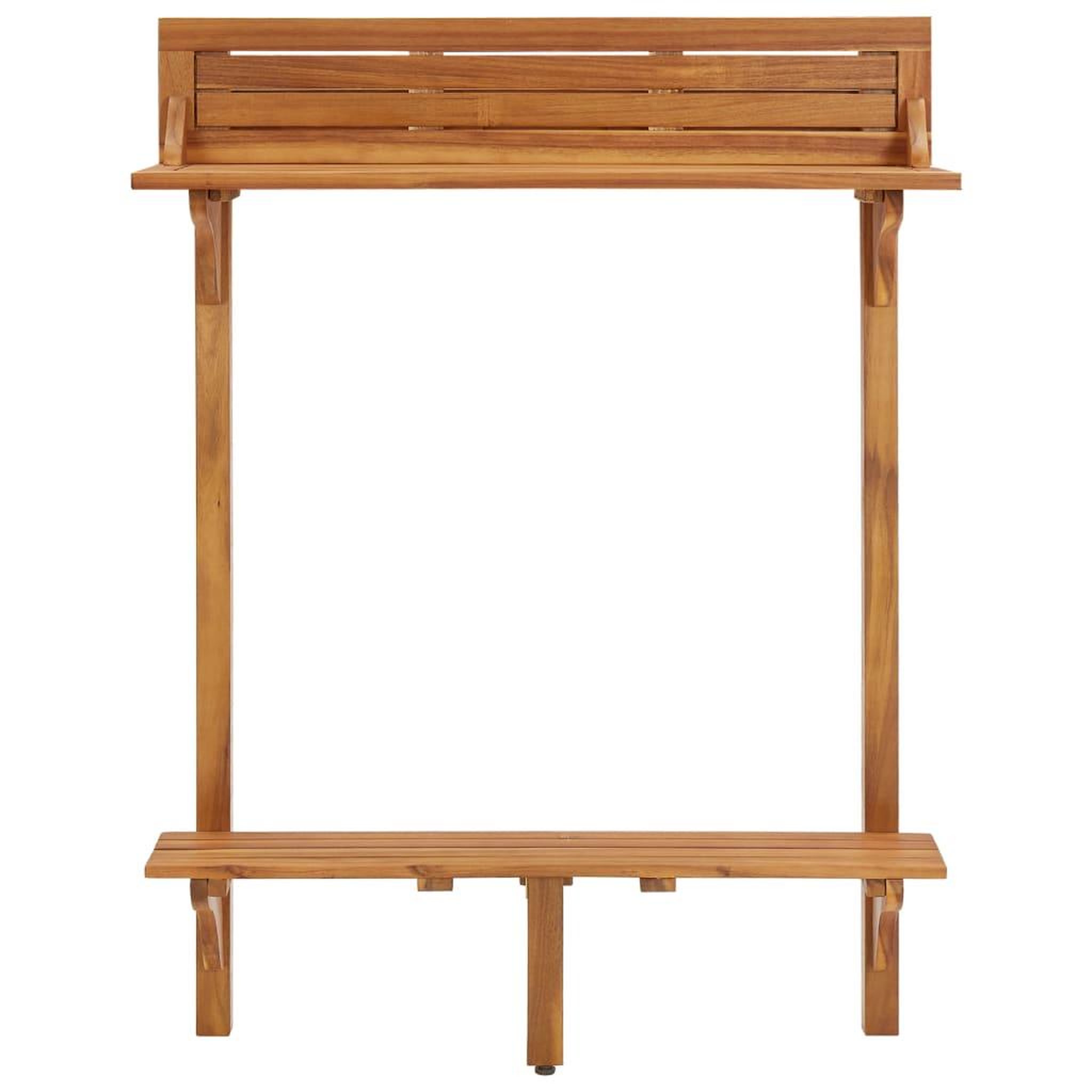Voir la diapositive 3 : VIDAXL Table de bar de balcon 90x37x122,5 cm bois d'acacia massif