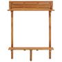 Voir la diapositive 3 : VIDAXL Table de bar de balcon 90x37x122,5 cm Bois d'acacia massif
