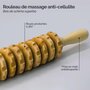 VIVEZEN Rouleau de massage anti-cellulite 2 manches, madérothérapie - Bois - 36 cm