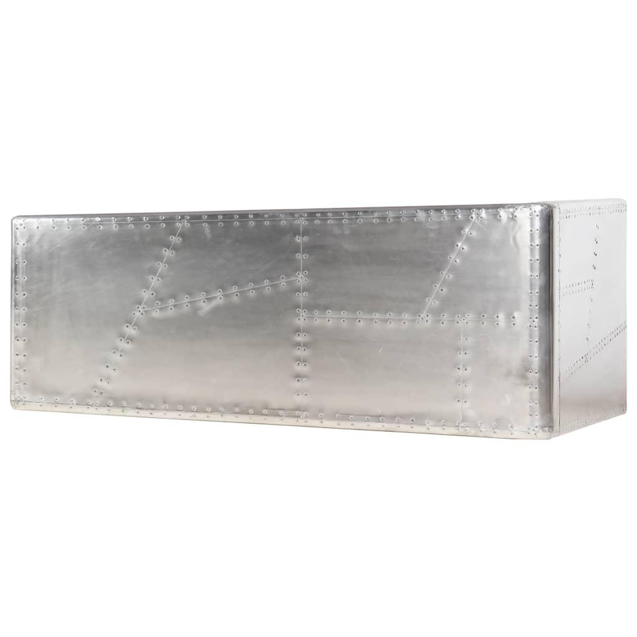 Voir la diapositive 4 : VIDAXL Bureau style avion Argente 112x50x76 cm Metal