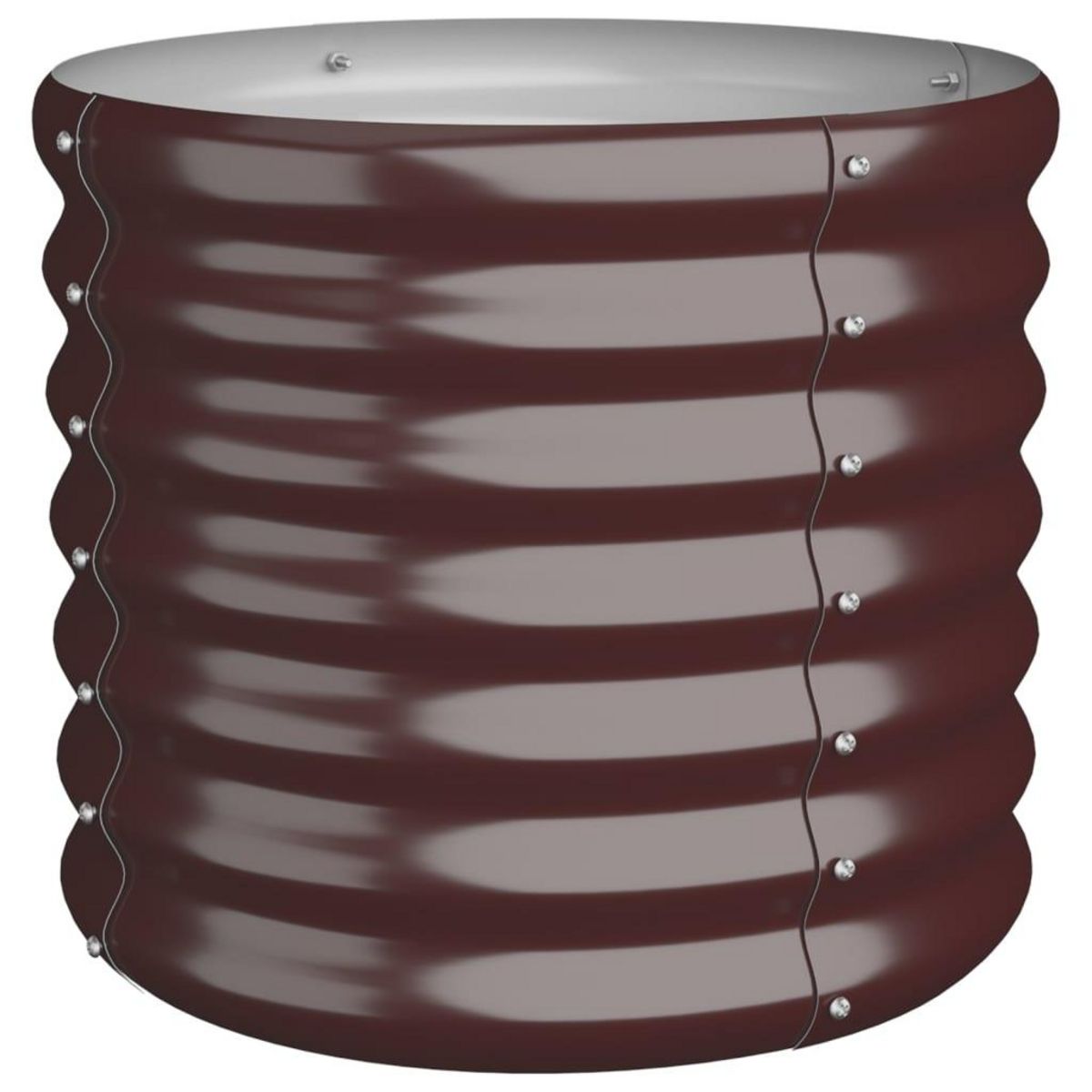 VIDAXL Jardiniere de jardin Acier enduit de poudre 40x40x36 cm Marron