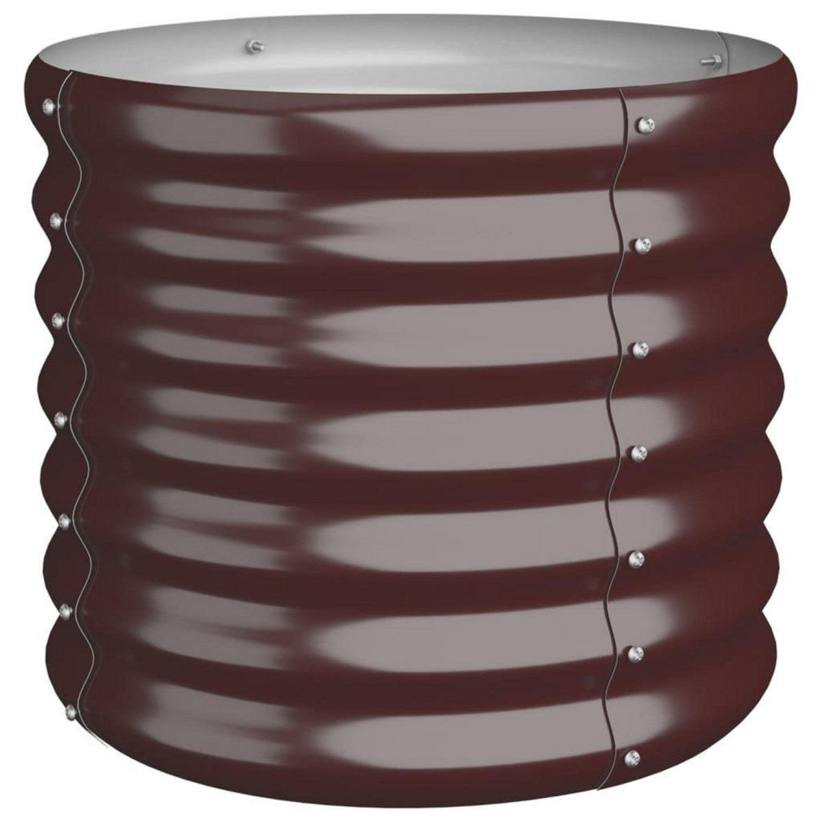 VIDAXL Jardiniere de jardin Acier enduit de poudre 40x40x36 cm Marron