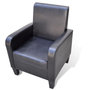 Voir la diapositive 1 : VIDAXL Fauteuil Noir Similicuir