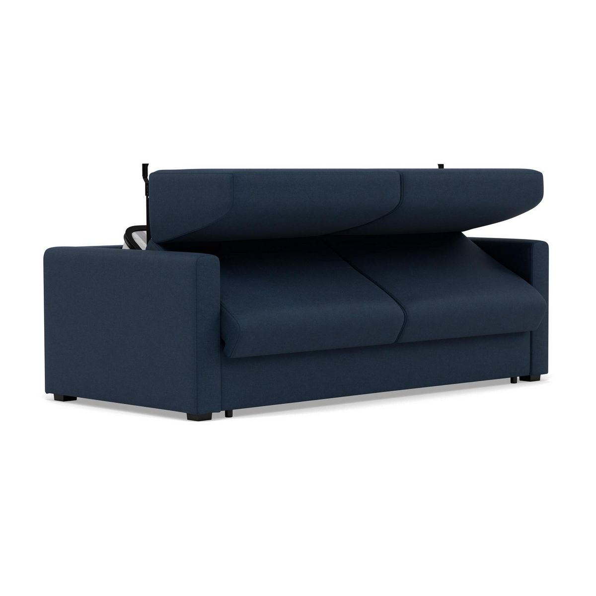 BEST MOBILIER Julia - canapé 3 places convertible express couchage quotidien 140 cm matelas 14 cm en tissu