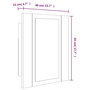 Voir la diapositive 6 : VIDAXL Armoire a miroir LED de salle de bain chene fume 40x12x45 cm
