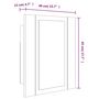 Voir la diapositive 6 : VIDAXL Armoire a miroir LED de salle de bain chene fume 40x12x45 cm