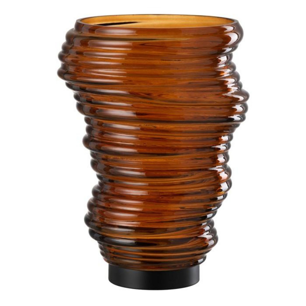 Paris Prix Vase Design en Verre  Tornado  27cm Marron