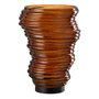 Voir la diapositive 1 : Paris Prix Vase Design en Verre  Tornado  27cm Marron