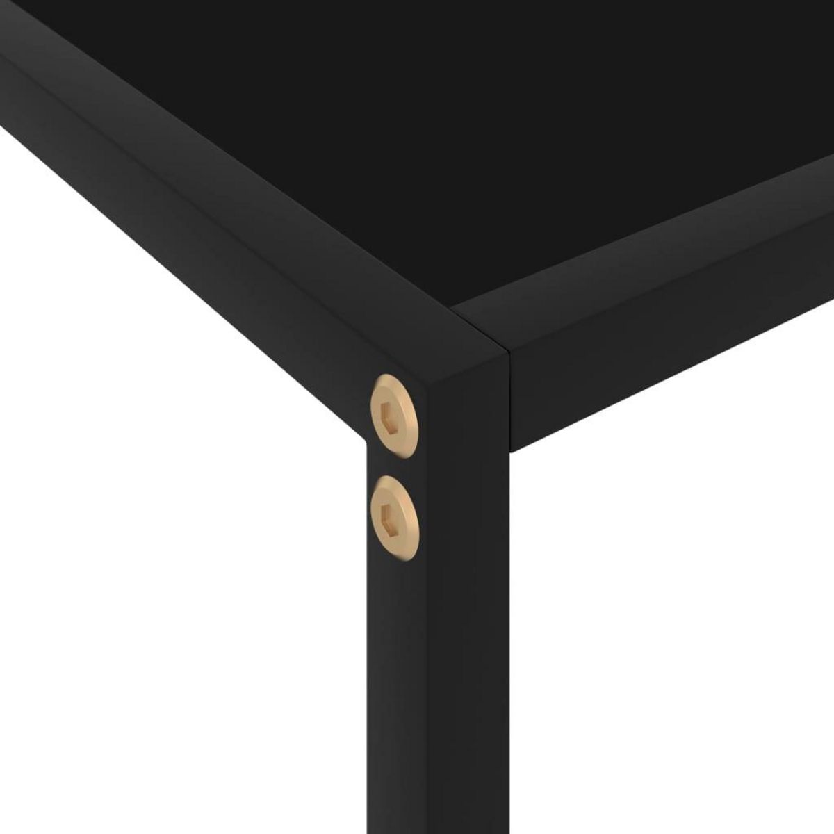 VIDAXL Table console Noir 120x35x75 cm Verre trempe