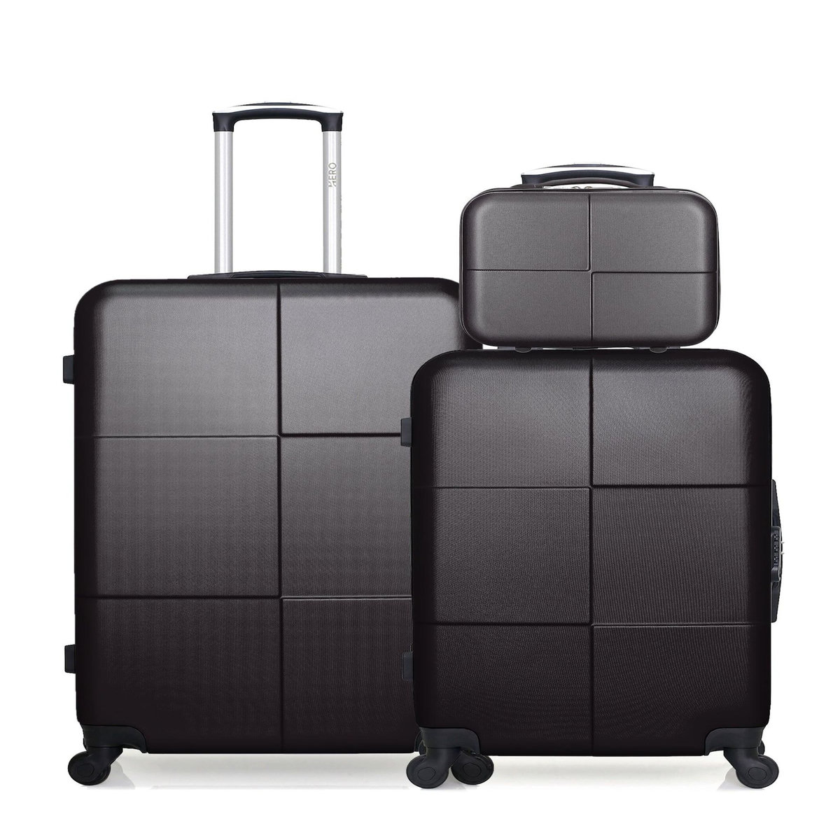 HERO HERO - Lot de 3 - Valise grand format, valise weekend et vanity CORONADO
