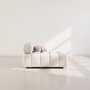 Voir la diapositive 6 : LISA DESIGN Ruby - module d'assise méridienne droite en velours texturé