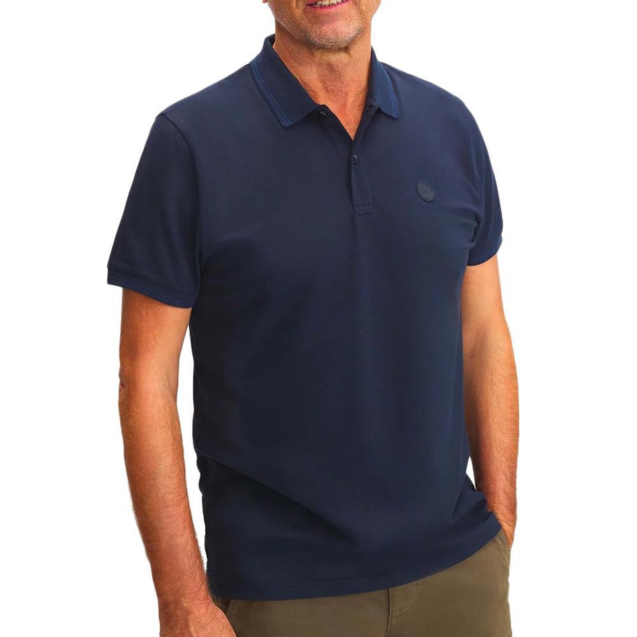TBS Polo Marine Homme TBS ATTON. Coloris disponibles : Bleu