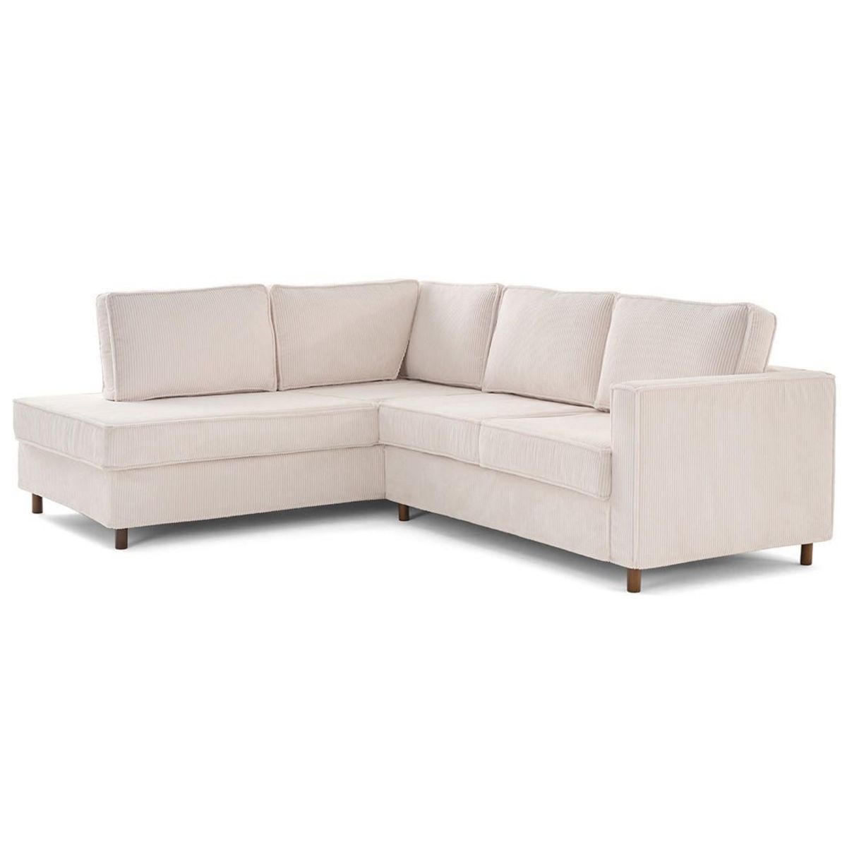 LISA DESIGN Jake - canapé déhoussable d'angle gauche 5 places en velours côtelé