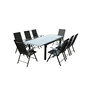 Voir la diapositive 1 : CONCEPT USINE Table de jardin et 8 chaises en aluminium gris RAVENNE