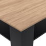 Voir la diapositive 5 : ID MARKET Table basse carrée ELI noire plateau façon hêtre