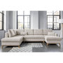 Voir la diapositive 5 : BEST MOBILIER Lagom - canapé d'angle panoramique - convertible - avec coffre - en tissu - 7 places - gauche