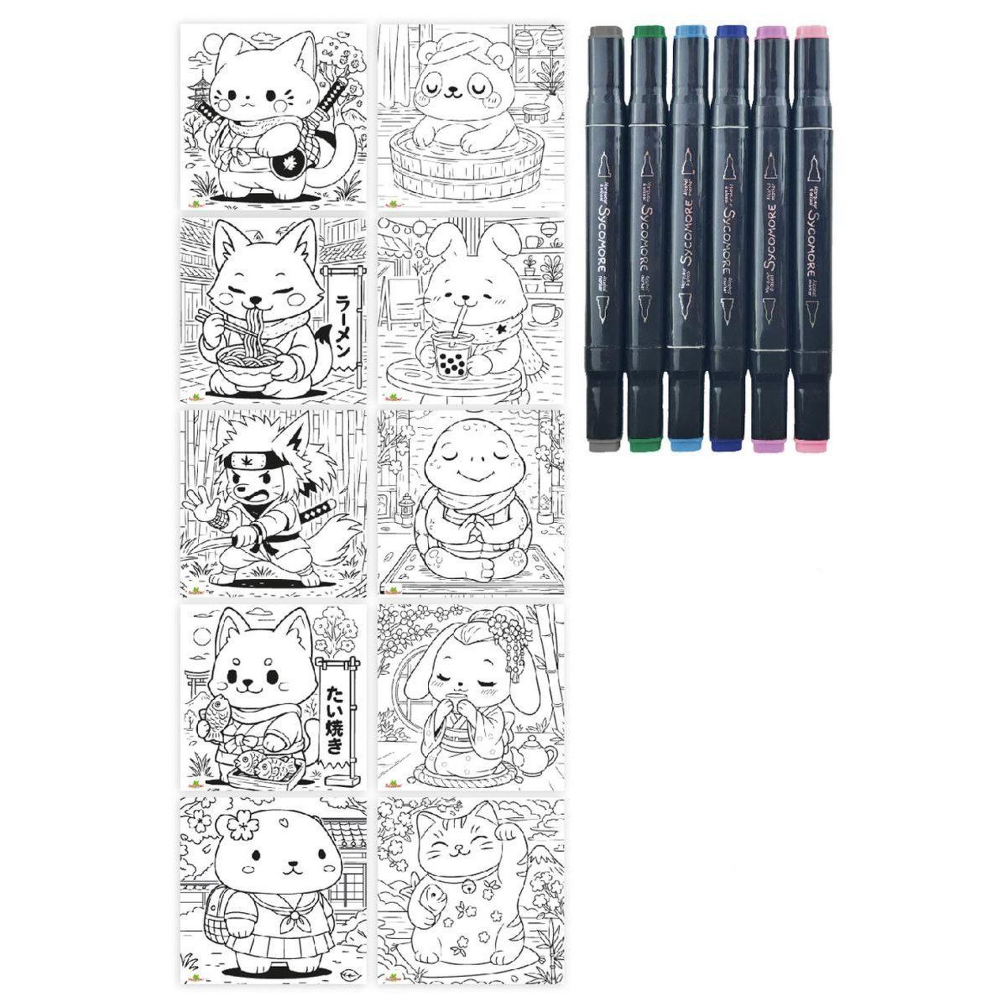 Voir la diapositive 2 : Au Sycomore Artissimo - pm atelier manga - animaux kawaii