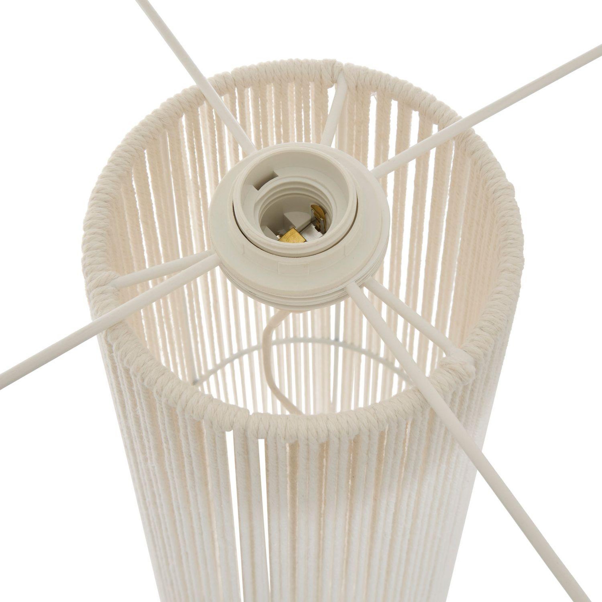 Voir la diapositive 5 : ATMOSPHERA Lampadaire en corde adria - blanc
