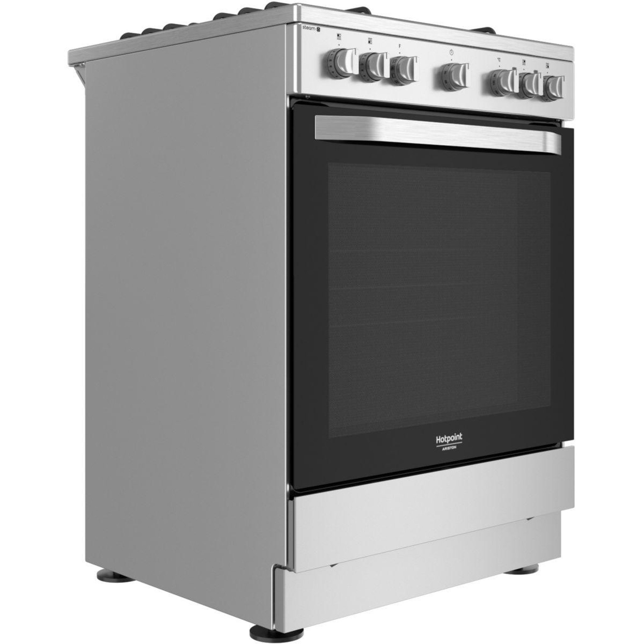 Voir la diapositive 2 : HOTPOINT Cuisinière mixte HS68M8PCX/FR