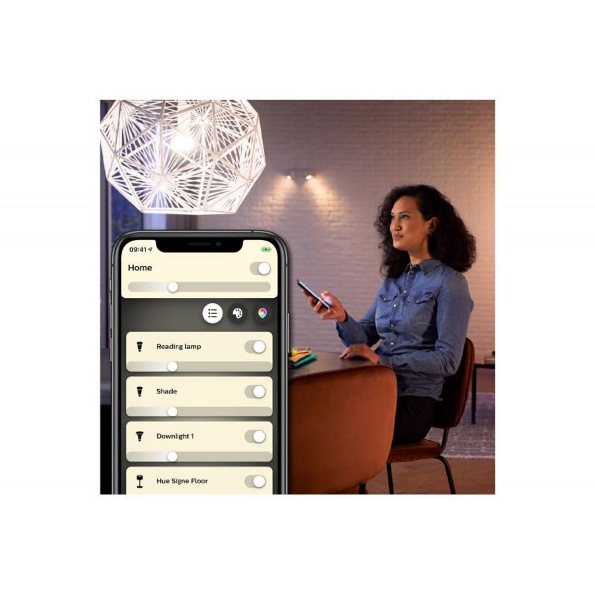 PHILIPS HUE MAISON CONNECTEE PHILIPS HUE HUE-KIT-W2E27