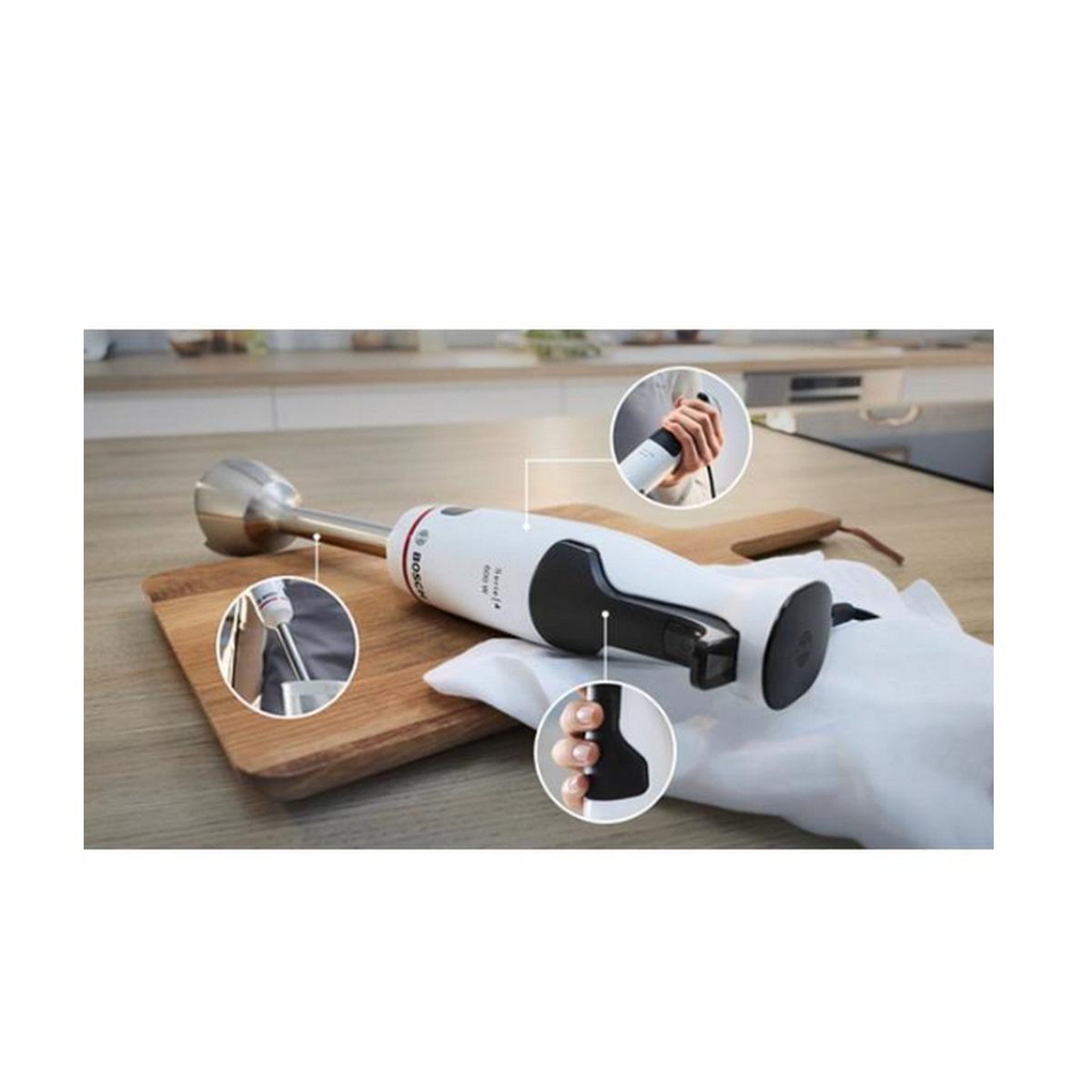 Voir la diapositive 3 : BOSCH Mixeur plongeant 600w blanc - msm4w210