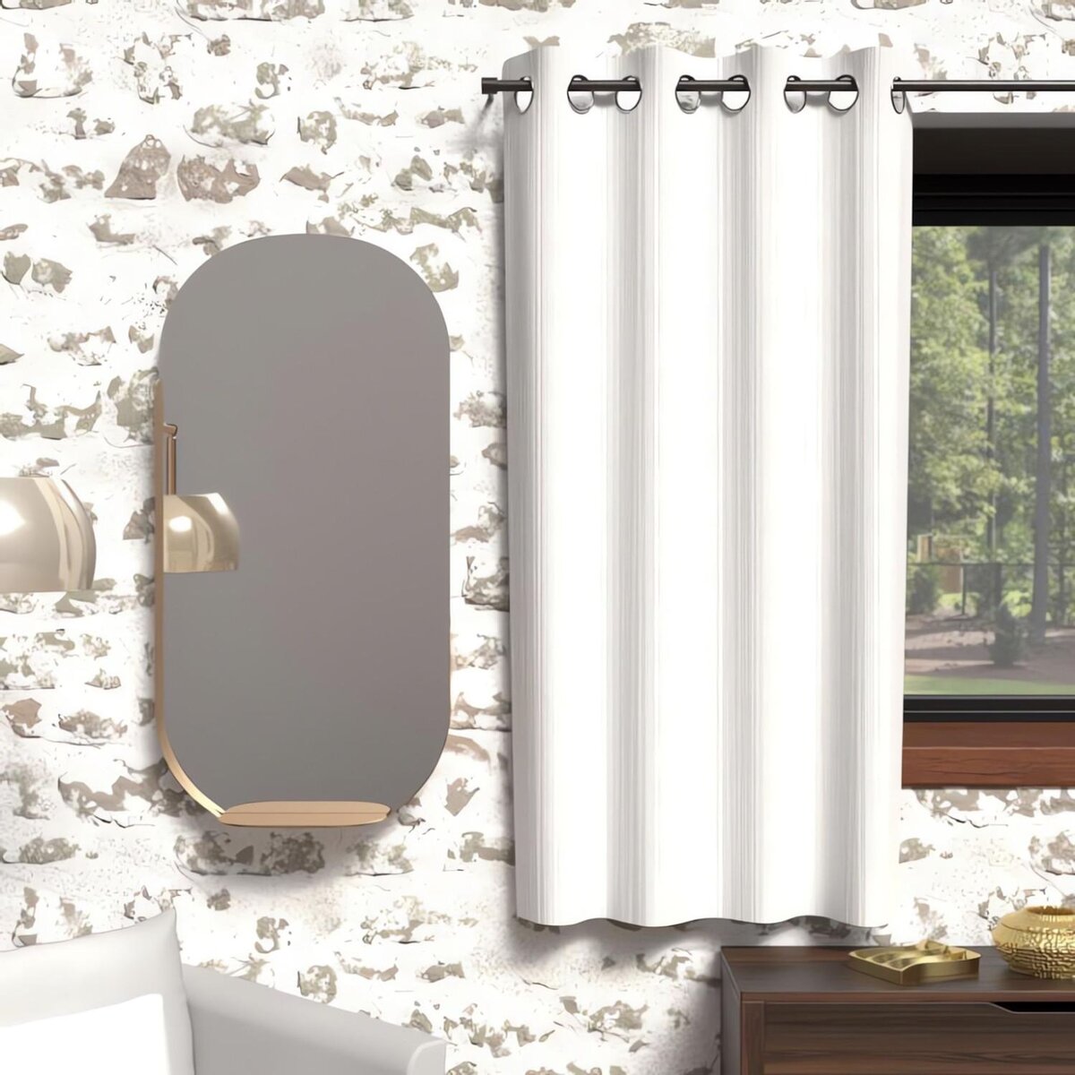 SOLEIL D'OCRE Rideau à oeillets isolant BOHEME, par Soleil d'Ocre