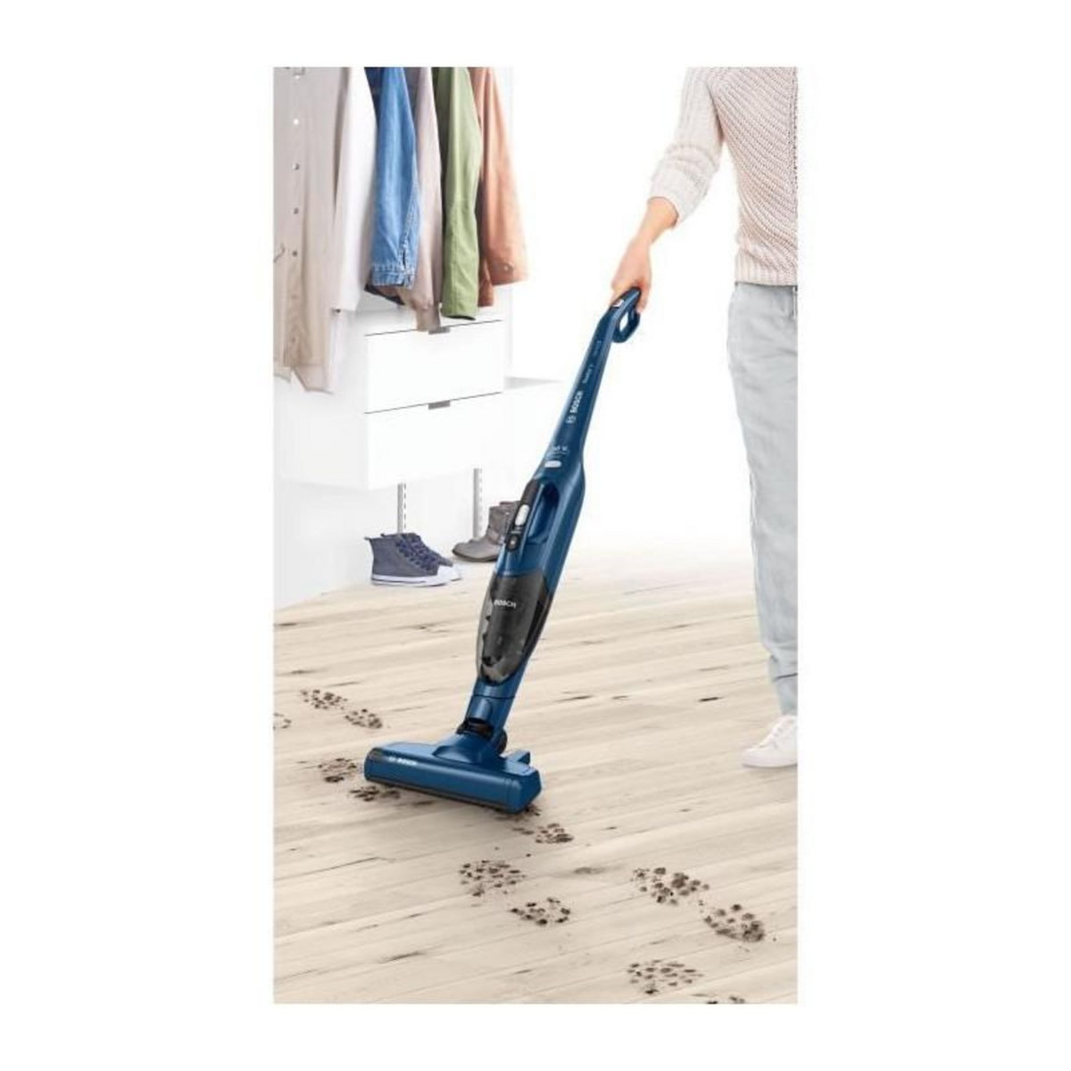 BOSCH BOSCH BCHF2MX20 - Aspirateur balai sans fil Readyyy 2en1 - 20 V max. - 44 mn dautonomie -  2 vitesses - bac 400 ml - Bleu