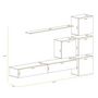 Voir la diapositive 3 : Paris Prix Meuble TV Mural Design  Switch IX  310cm Naturel & Blanc