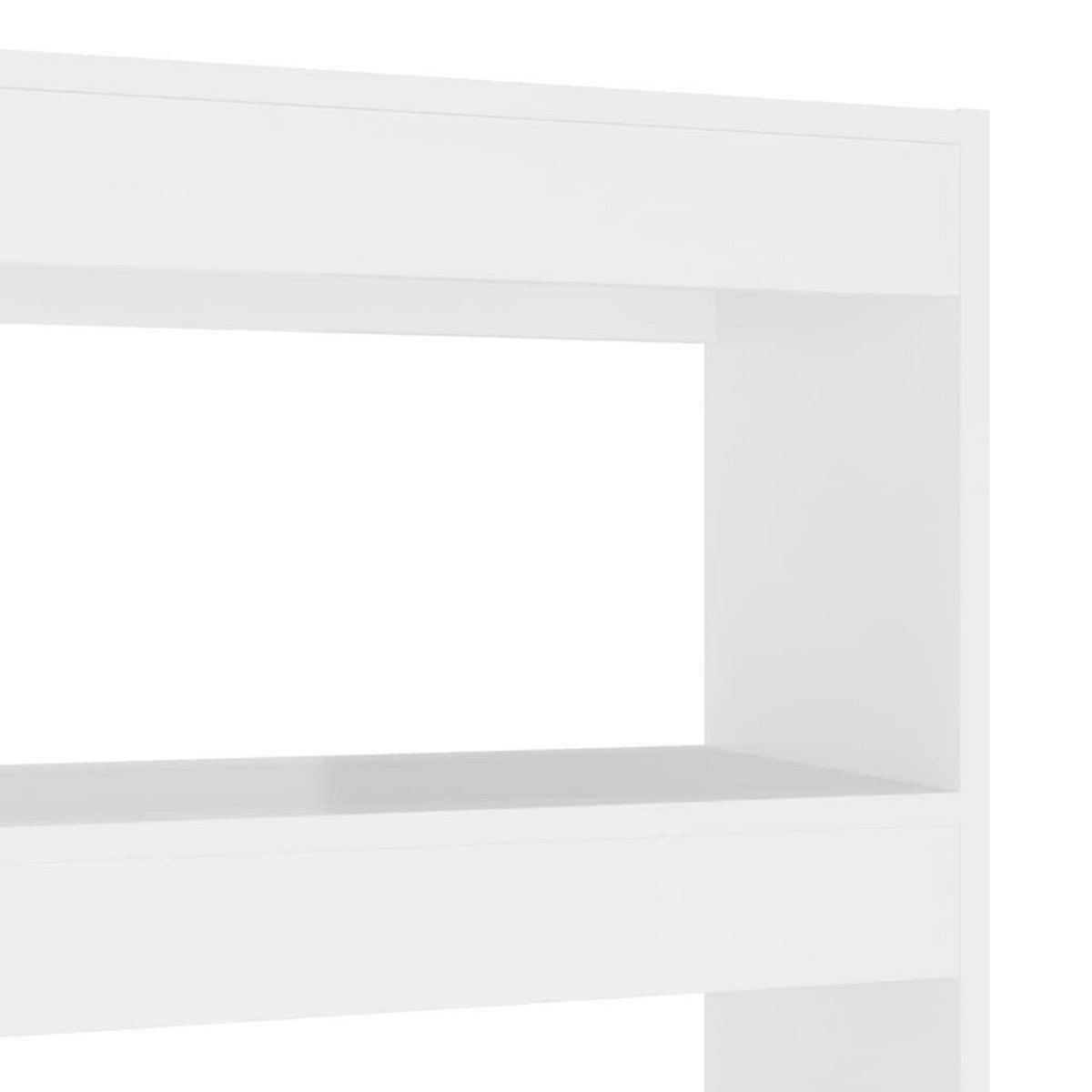 VIDAXL Bibliotheque/Separateur de piece Blanc brillant 100x30x135 cm