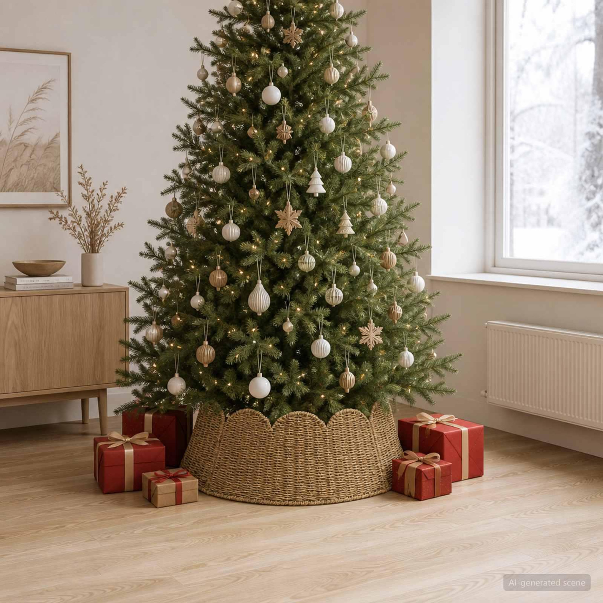 Voir la diapositive 2 : VIDAXL Collier de sapin de Noël Rond Naturel Diam. 90 x 28 cm