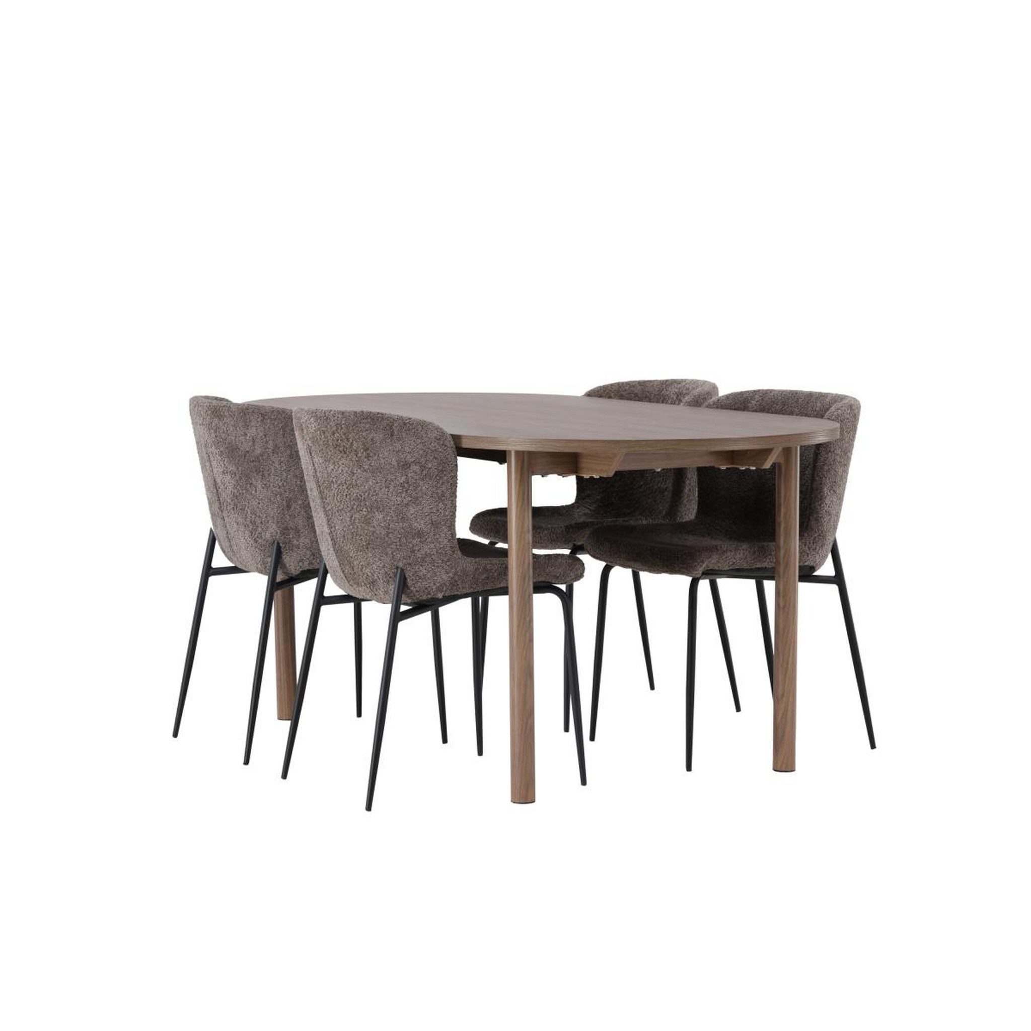 Voir la diapositive 4 : Paris Prix Ensemble table à manger & 4 chaises  andy & modesto  180cm naturel & marron