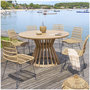 Voir la diapositive 2 : HESPERIDE Table de jardin ronde Osuna en acacia - 6 Places