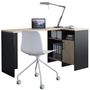 Voir la diapositive 1 : Bureau d'angle droit style indutriel avec rangement L136cm CHELSEA