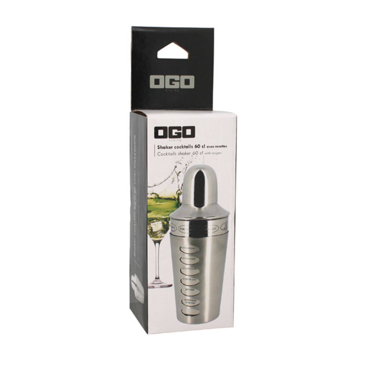 OGO LIVING Shaker cocktail inox 60 cl
