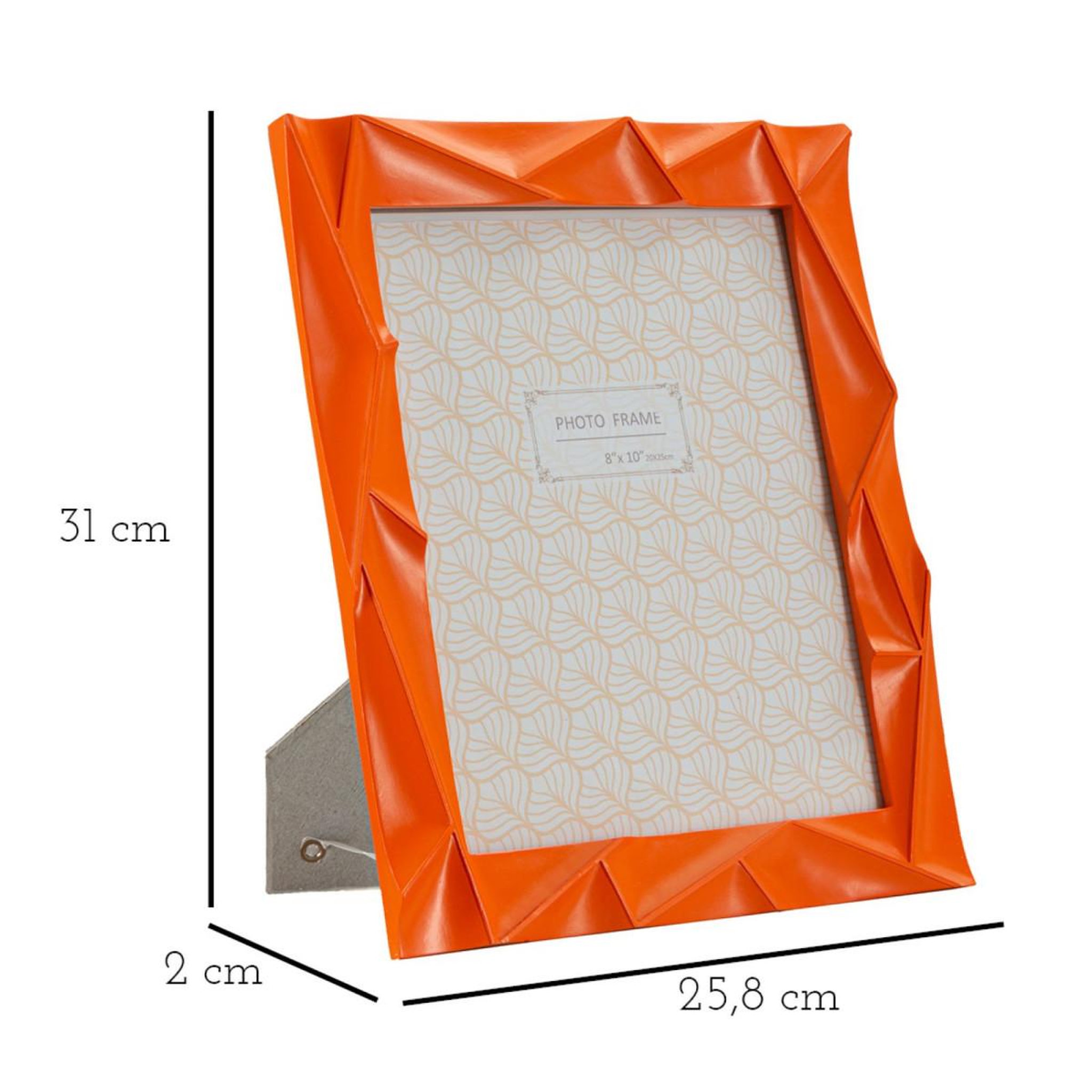 Voir la diapositive 6 : Paris Prix Cadre photo déco en résine  orangy  20x25cm orange