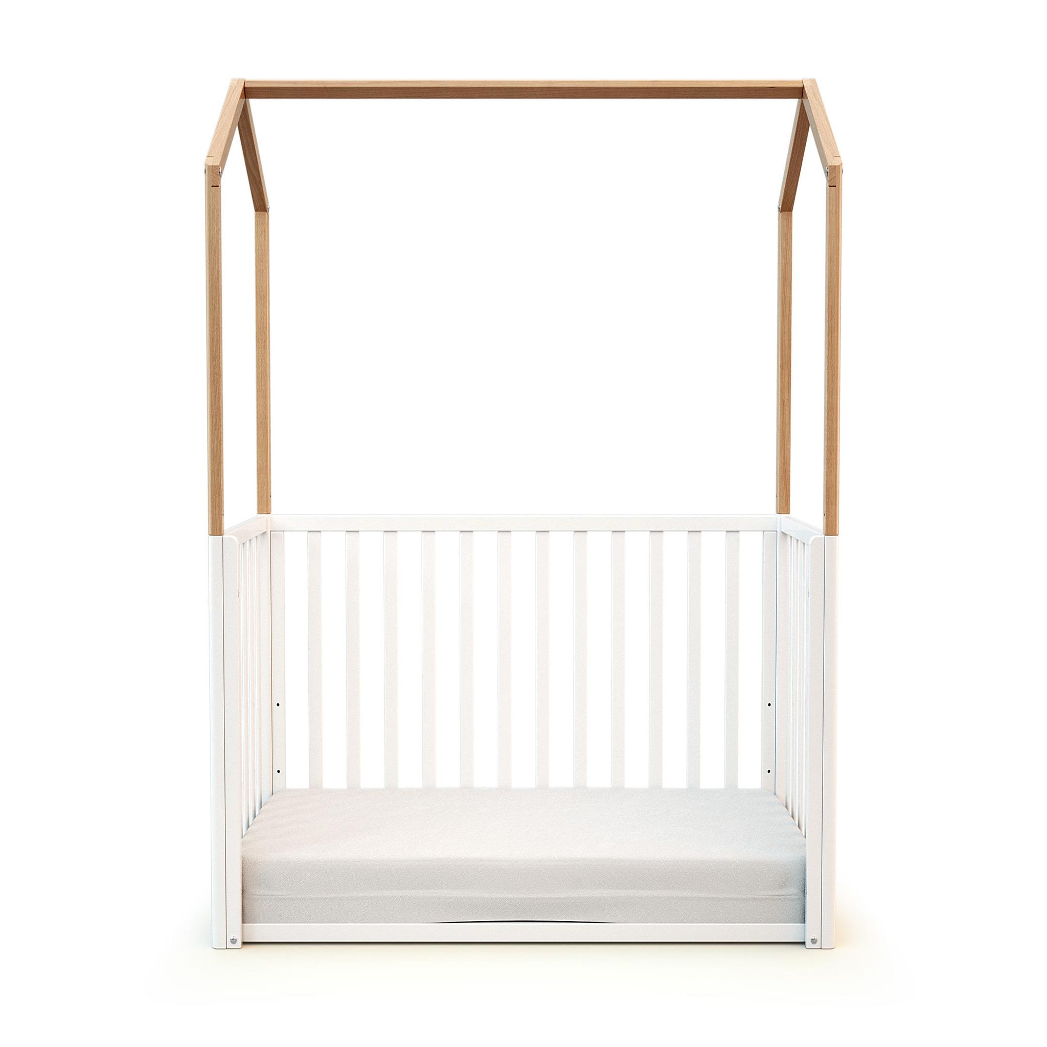 Voir la diapositive 2 : AT4 Lit cabane bébé évolutif CONFORT en bois