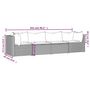 Voir la diapositive 6 : VIDAXL Salon de jardin 4 pcs avec coussins Gris Resine tressee