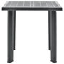 Voir la diapositive 2 : VIDAXL Table de jardin Anthracite 80x75x72 cm Plastique