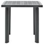Voir la diapositive 2 : VIDAXL Table de jardin Anthracite 80x75x72 cm Plastique