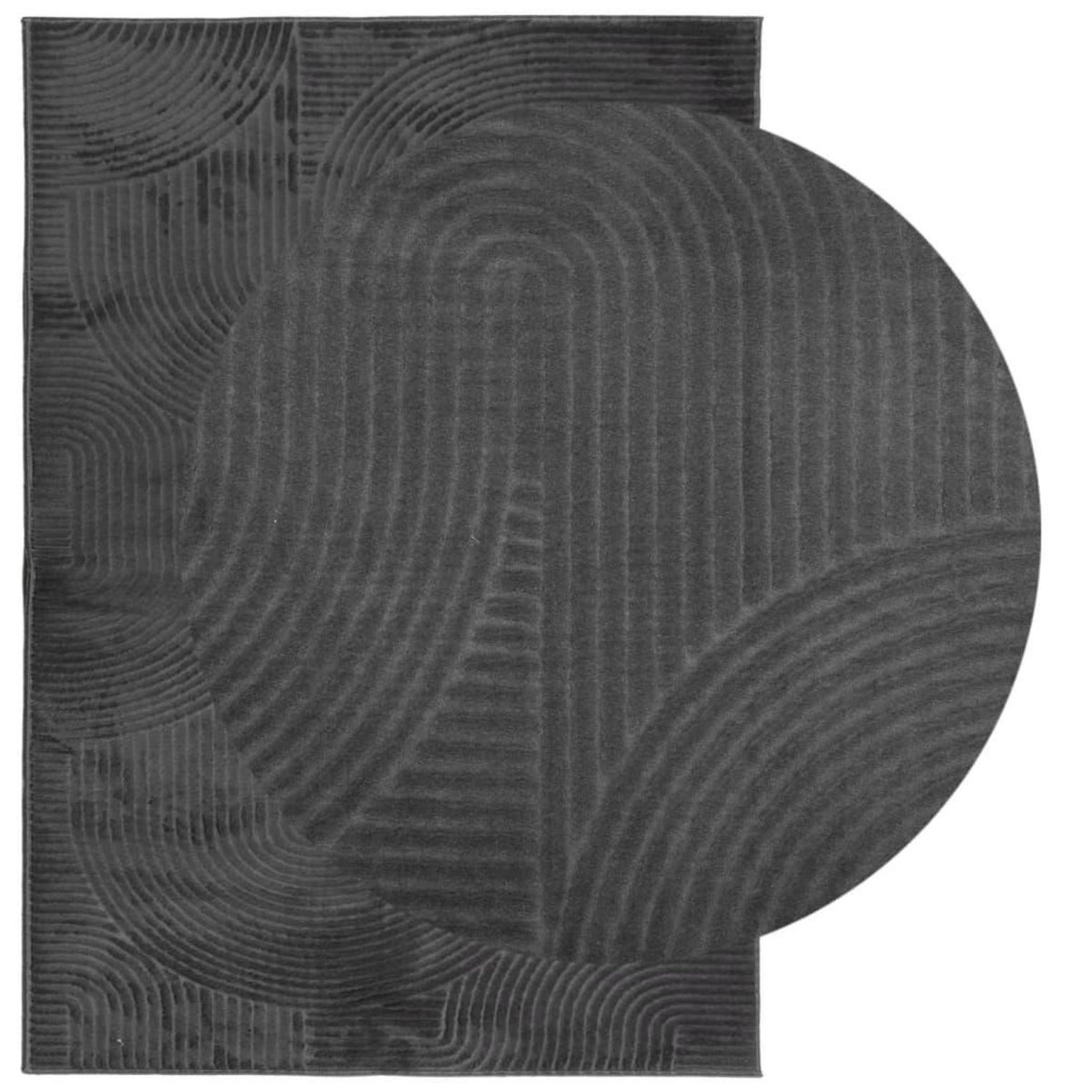 VIDAXL Tapis IZA poils courts style scandinave anthracite 120x170 cm