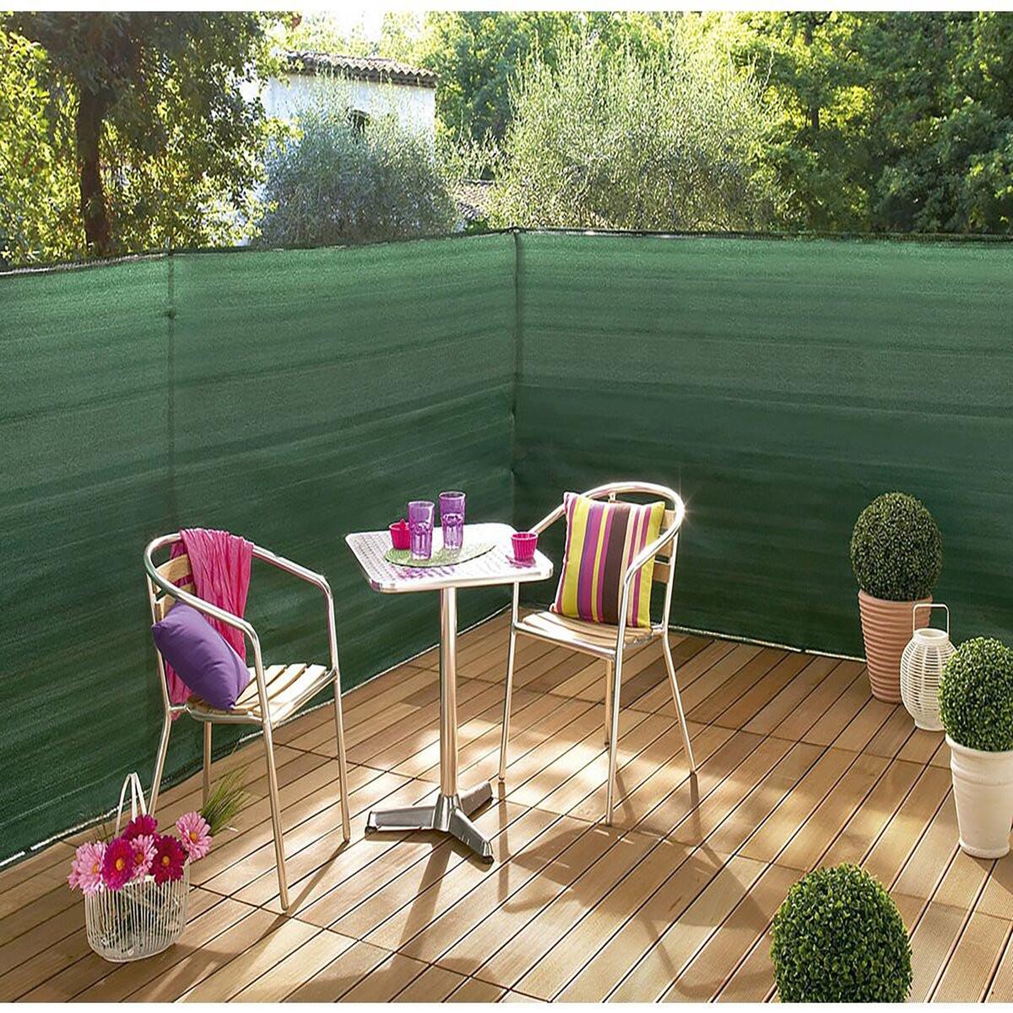 Voir la diapositive 3 : Habitat et Jardin Natte brise-vue tissée -   Supratex  - 1.50 x 25 m - Vert